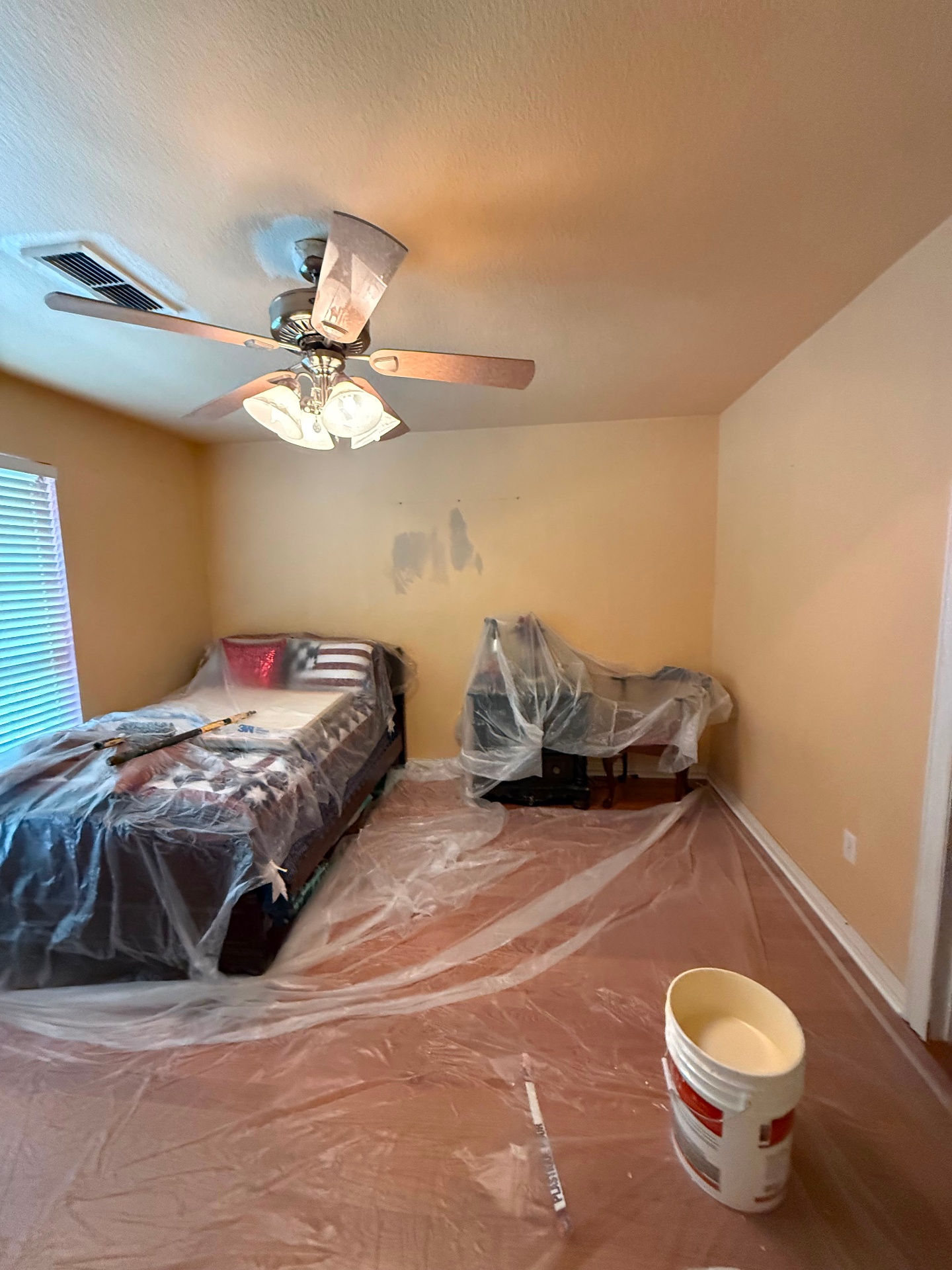 Bedroom Wall Repaint — before