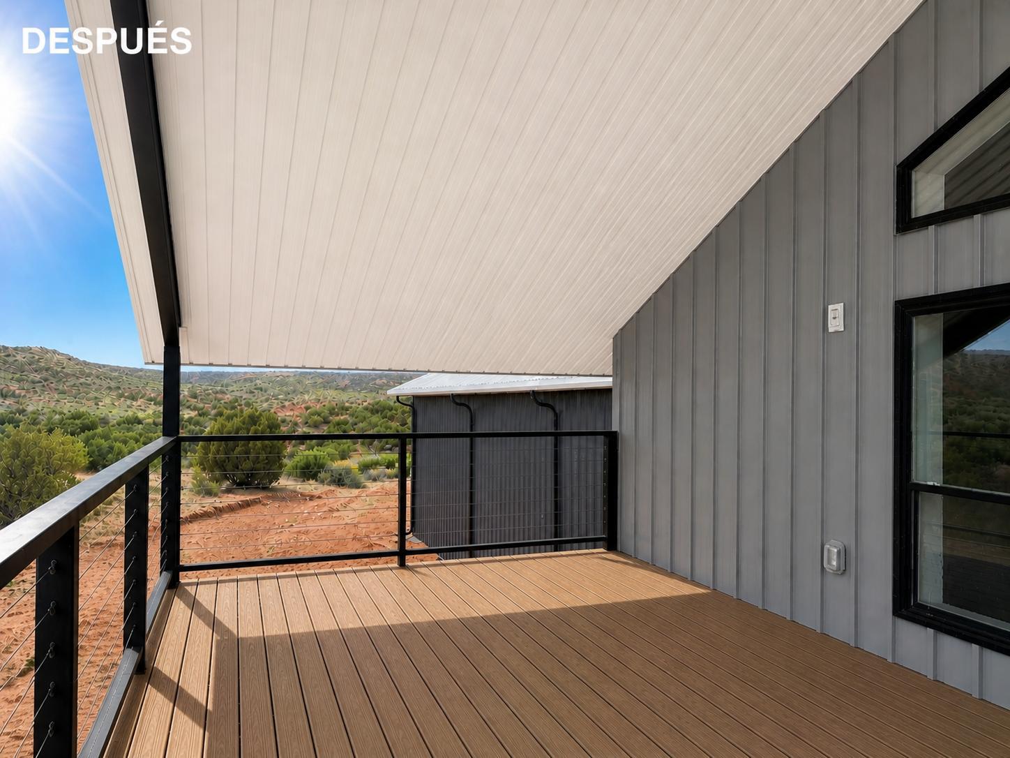 Cabin Deck & Siding Refresh — after