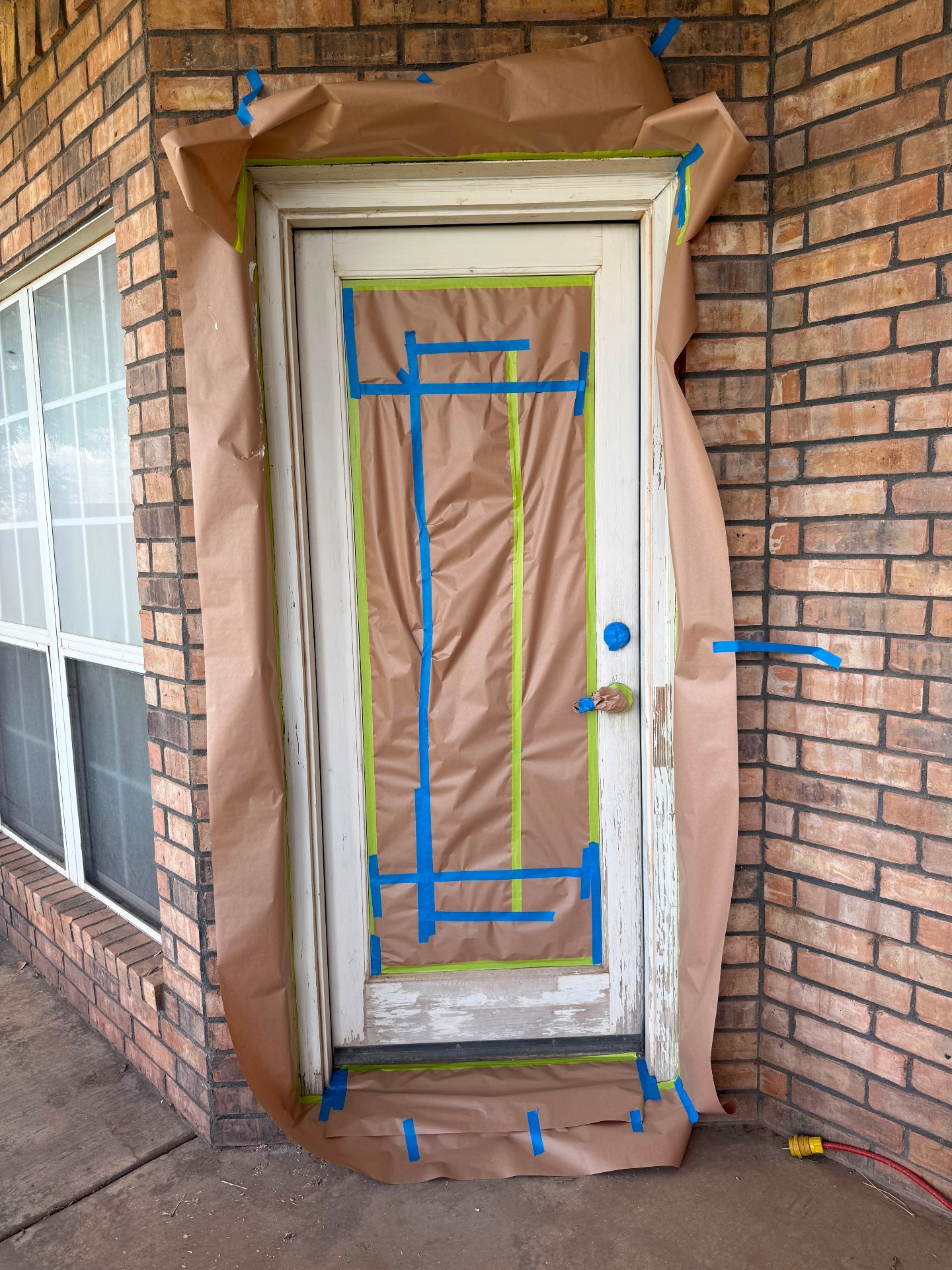 Exterior Door Prep & Repaint — before
